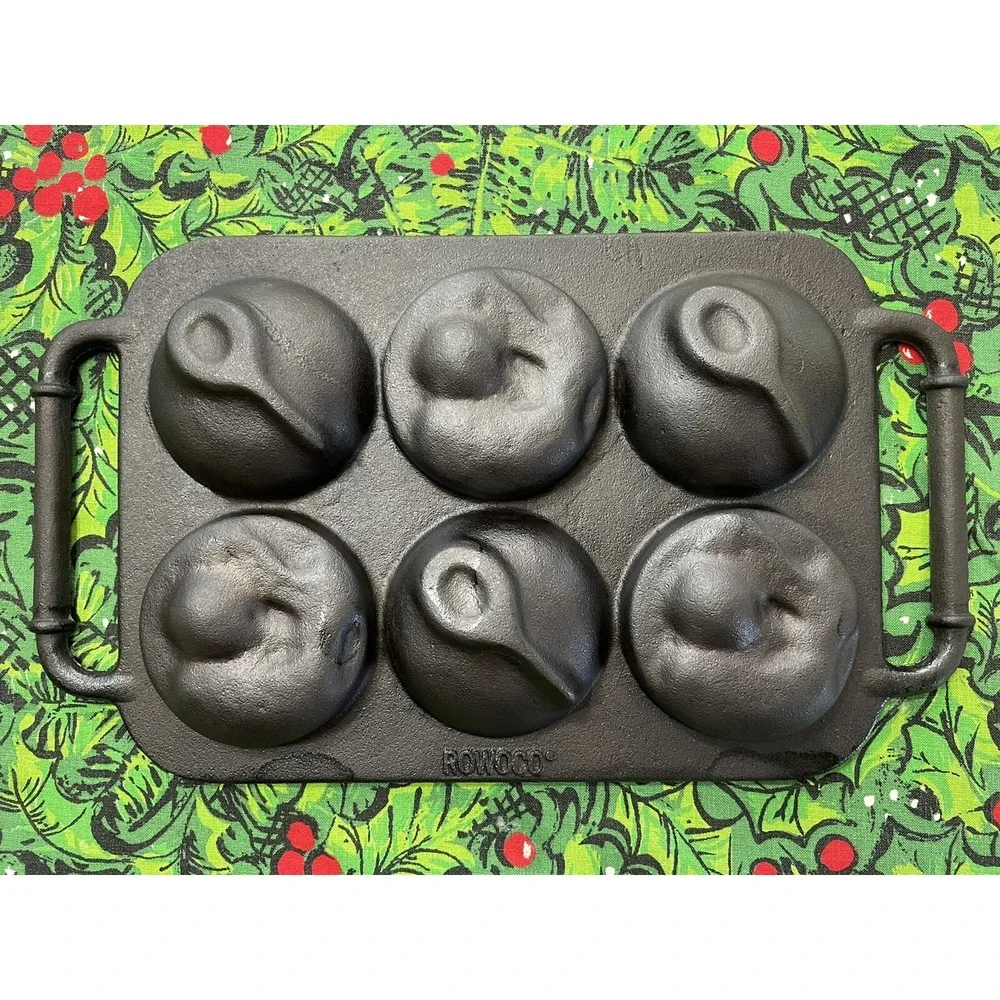 Vintage ROWOCO Tennis Cast Iron Muffin Gem Pan Sports Cooking Baking Gift